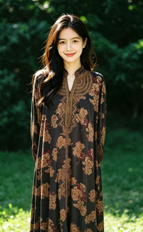 Glam Hand Sewn Rhinestone Embellished Maxi Dress