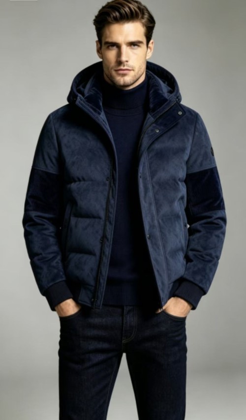 Mens 90% White Duck Down Coat, 200g Filled Thermal Winter Jacket, Waterproof Parka